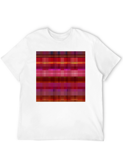 Retro Pixel Pattern Black T-Shirt