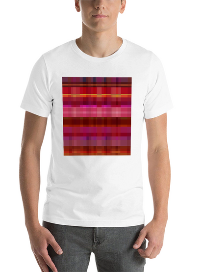 Retro Pixel Pattern Black T-Shirt