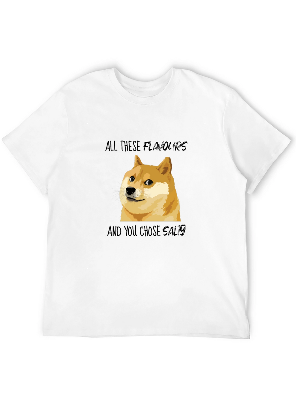 Doge All These Flavors T-Shirt Funny Meme Tee