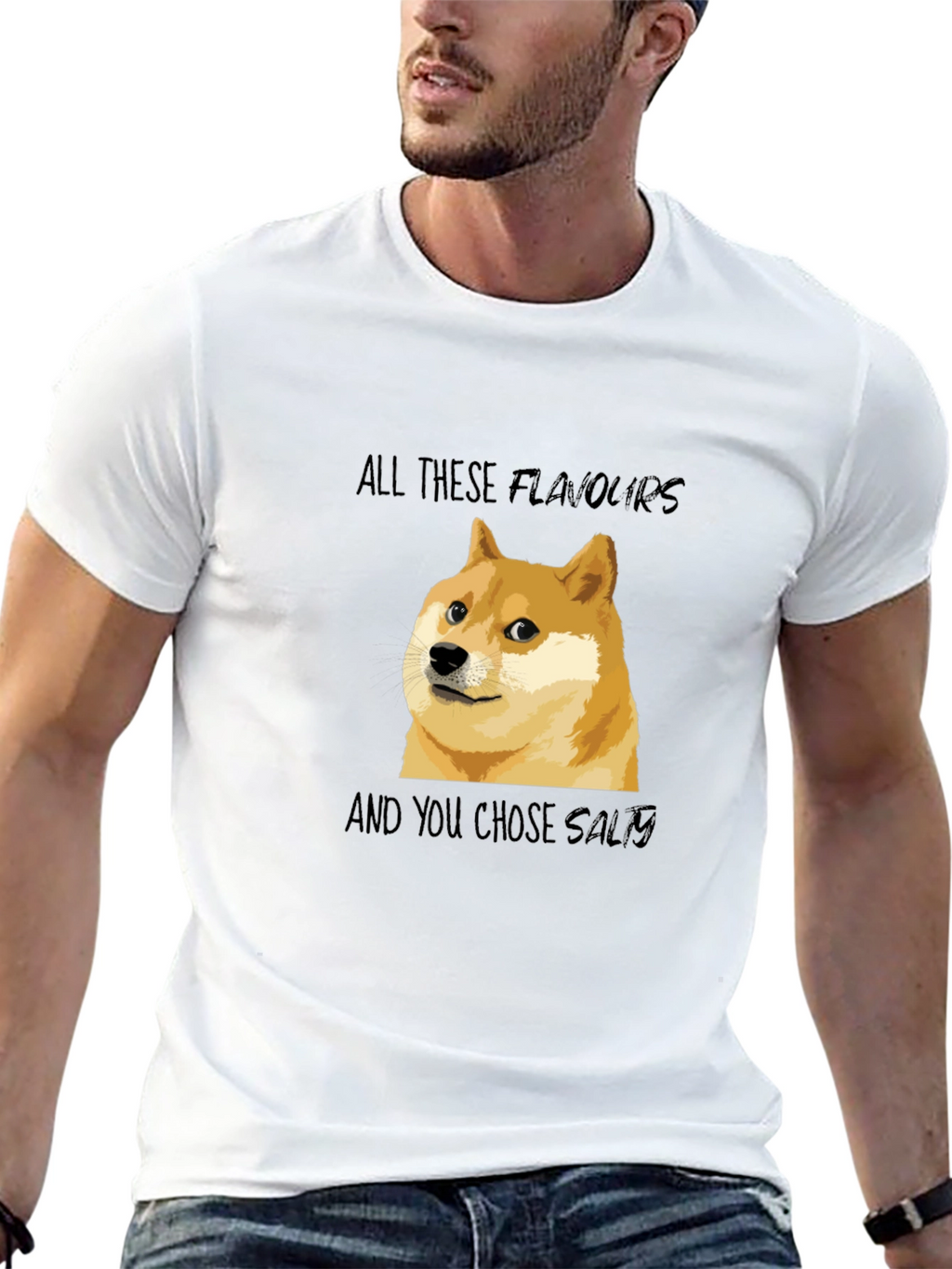Doge All These Flavors T-Shirt Funny Meme Tee