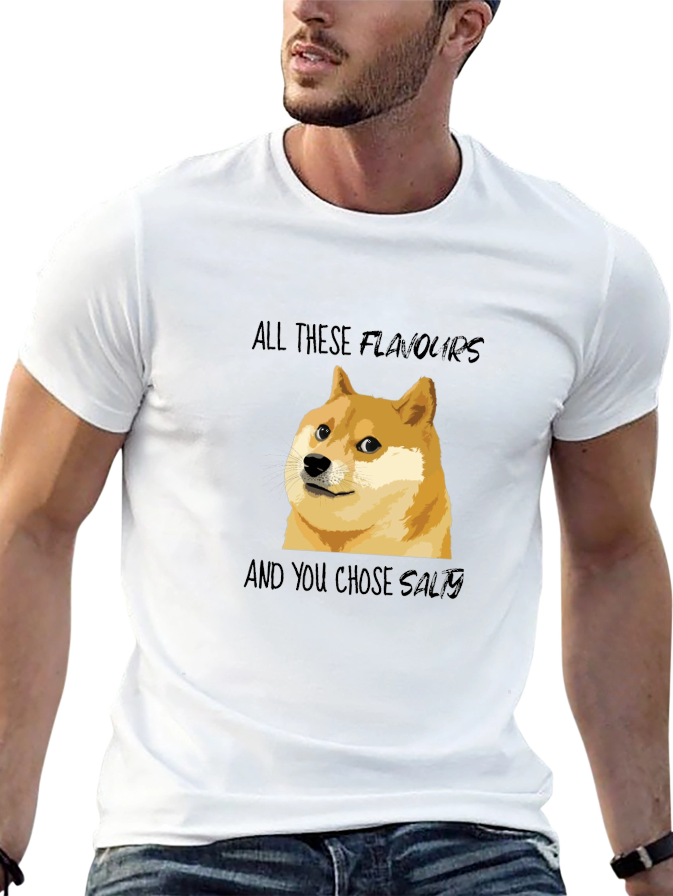 Doge All These Flavors T-Shirt Funny Meme Tee