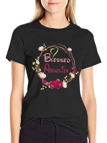 Blessed Abuelita Floral T-Shirt
