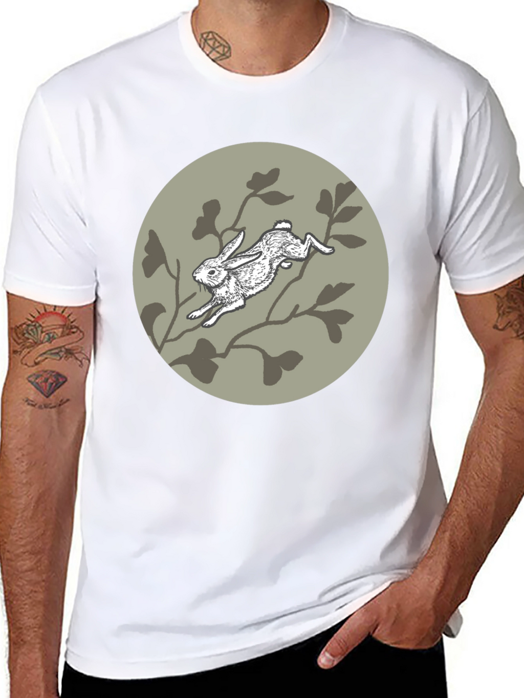 Rabbit T-Shirt - Artistic Graphic Tee