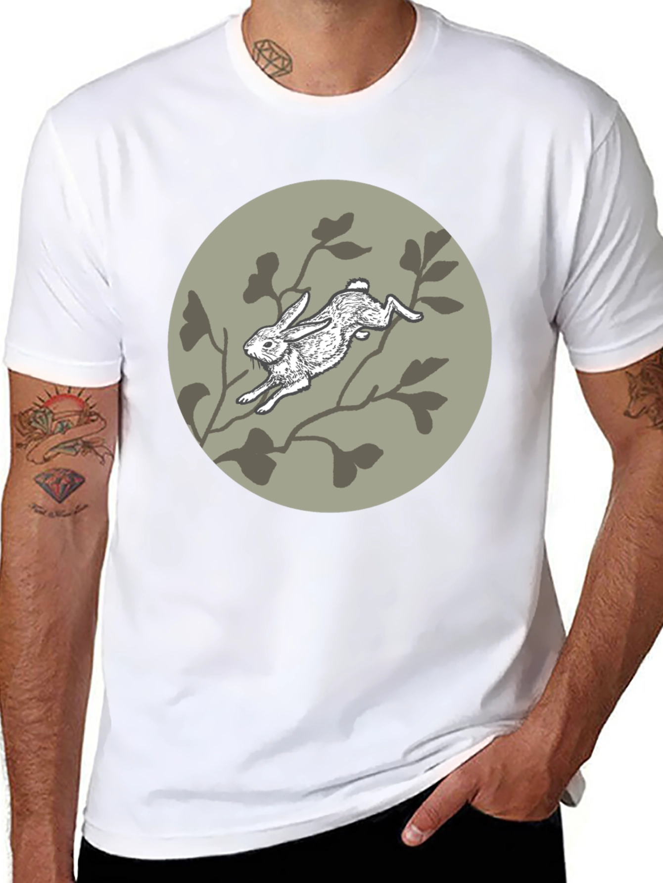 Rabbit T-Shirt - Artistic Graphic Tee