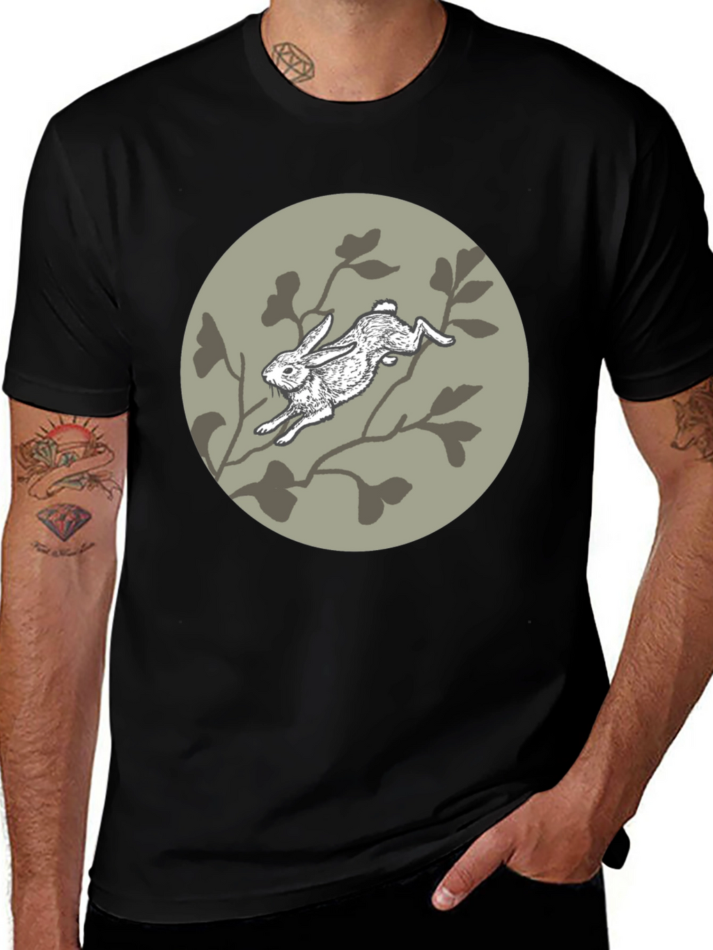 Rabbit T-Shirt - Artistic Graphic Tee