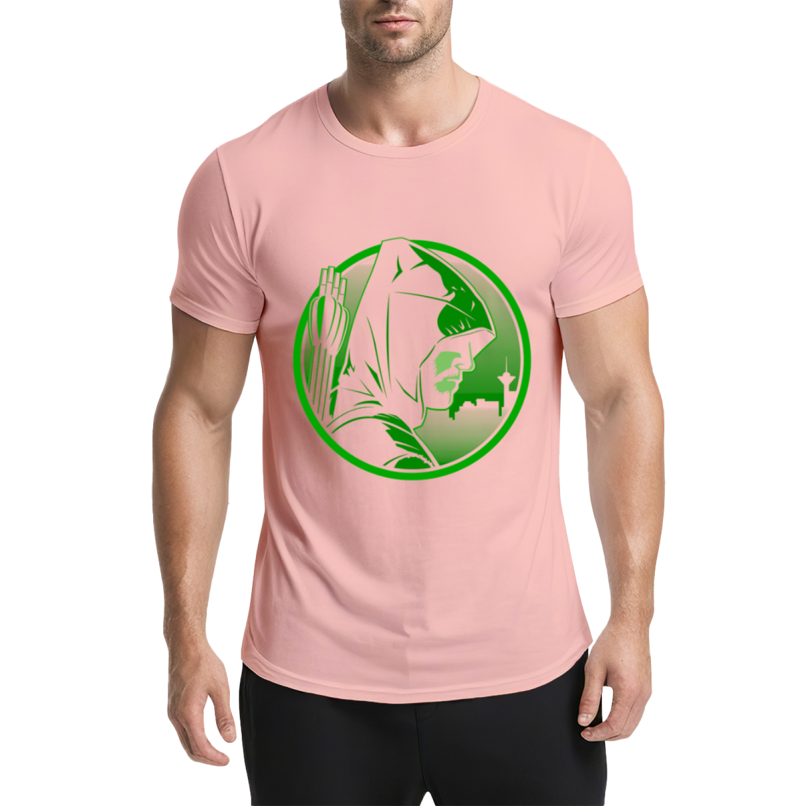 DC Arrow Green Arrow Comic Graphic Grey Tee