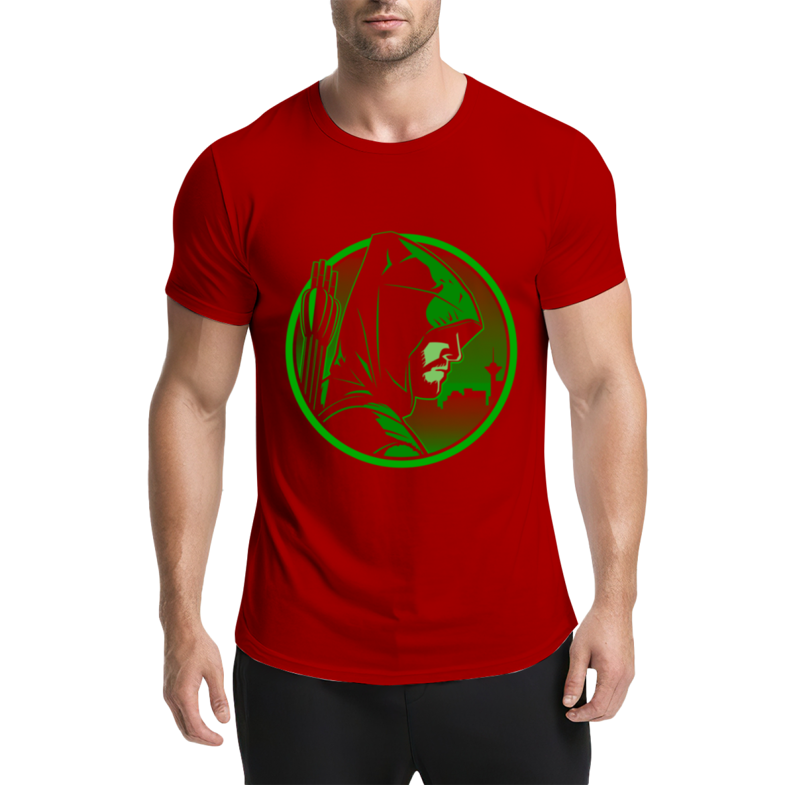 DC Arrow Green Arrow Comic Graphic Grey Tee