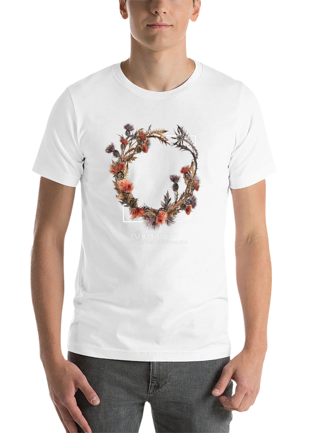 Floral Wreath Graphic Tee - Independent Style
