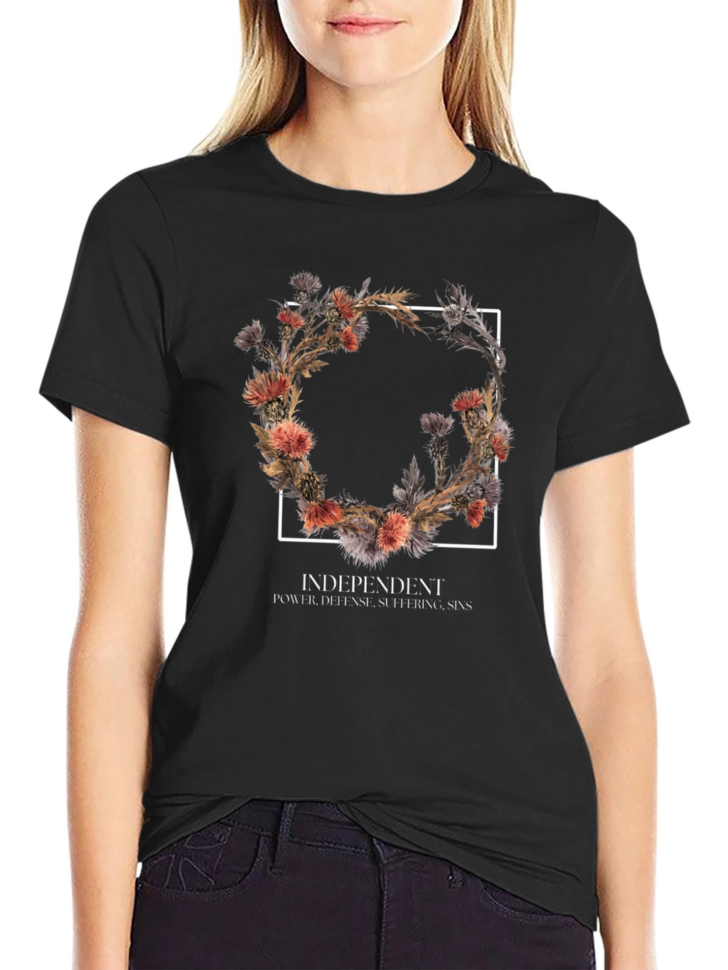 Floral Wreath Graphic Tee - Independent Style