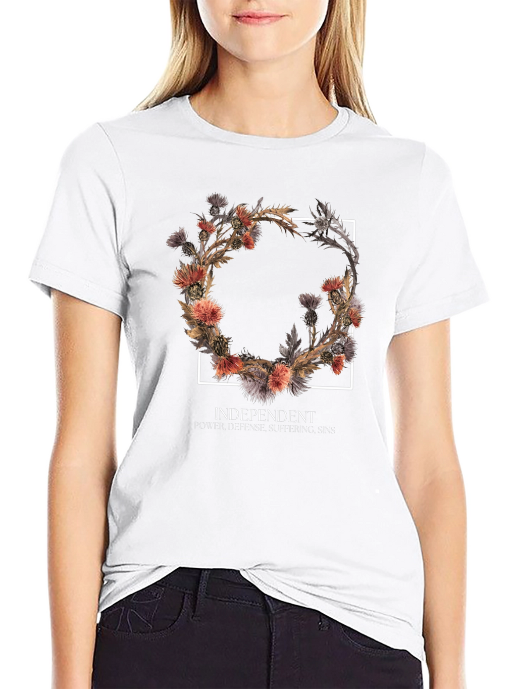 Floral Wreath Graphic Tee - Independent Style
