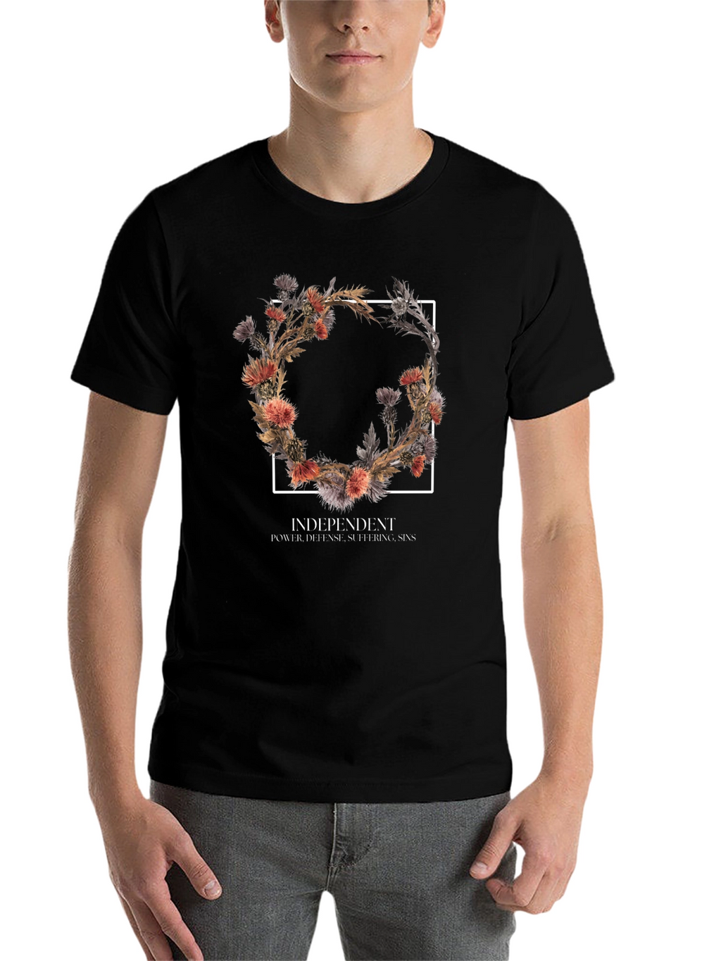 Floral Wreath Graphic Tee - Independent Style
