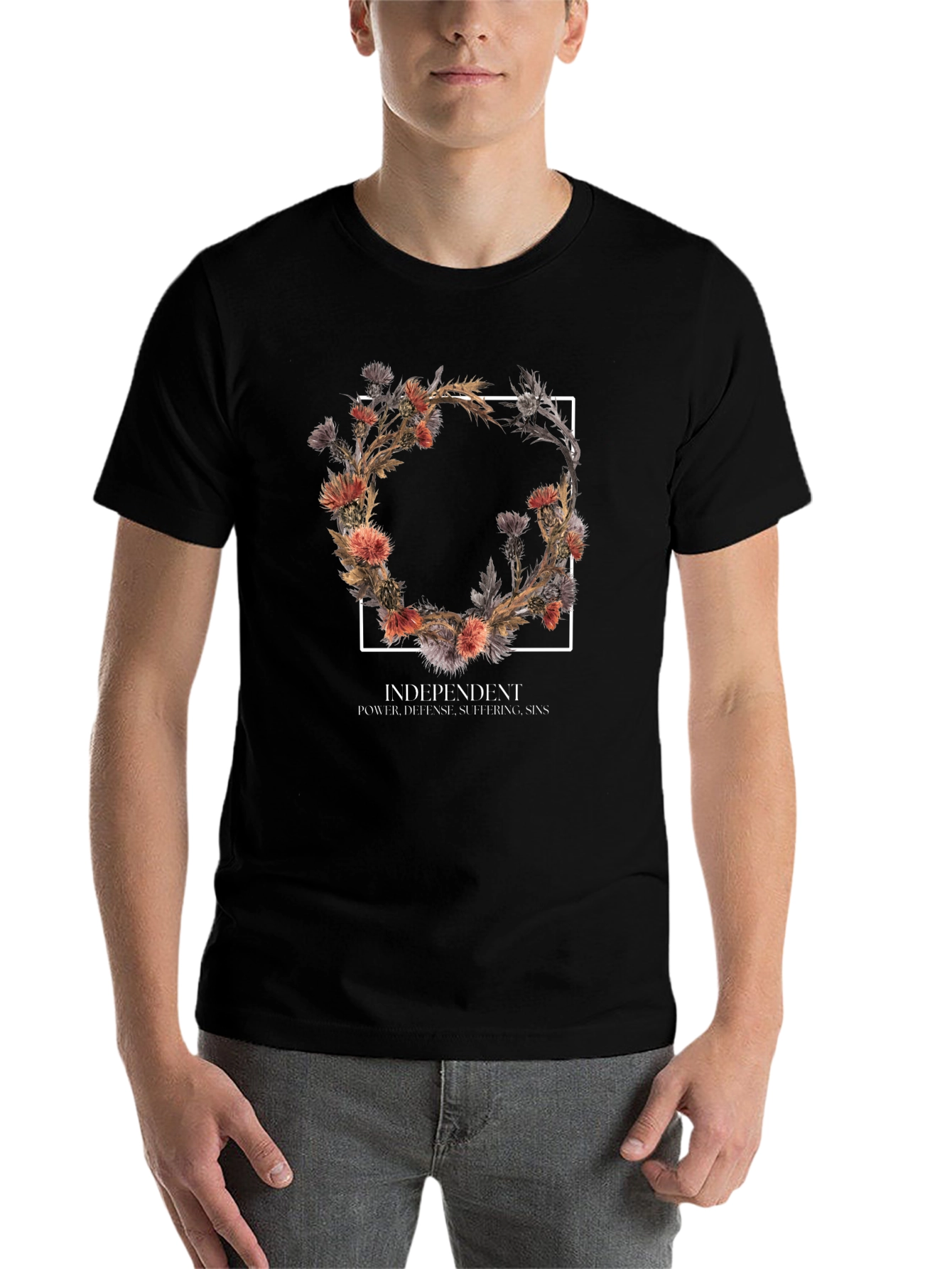 Floral Wreath Graphic Tee - Independent Style