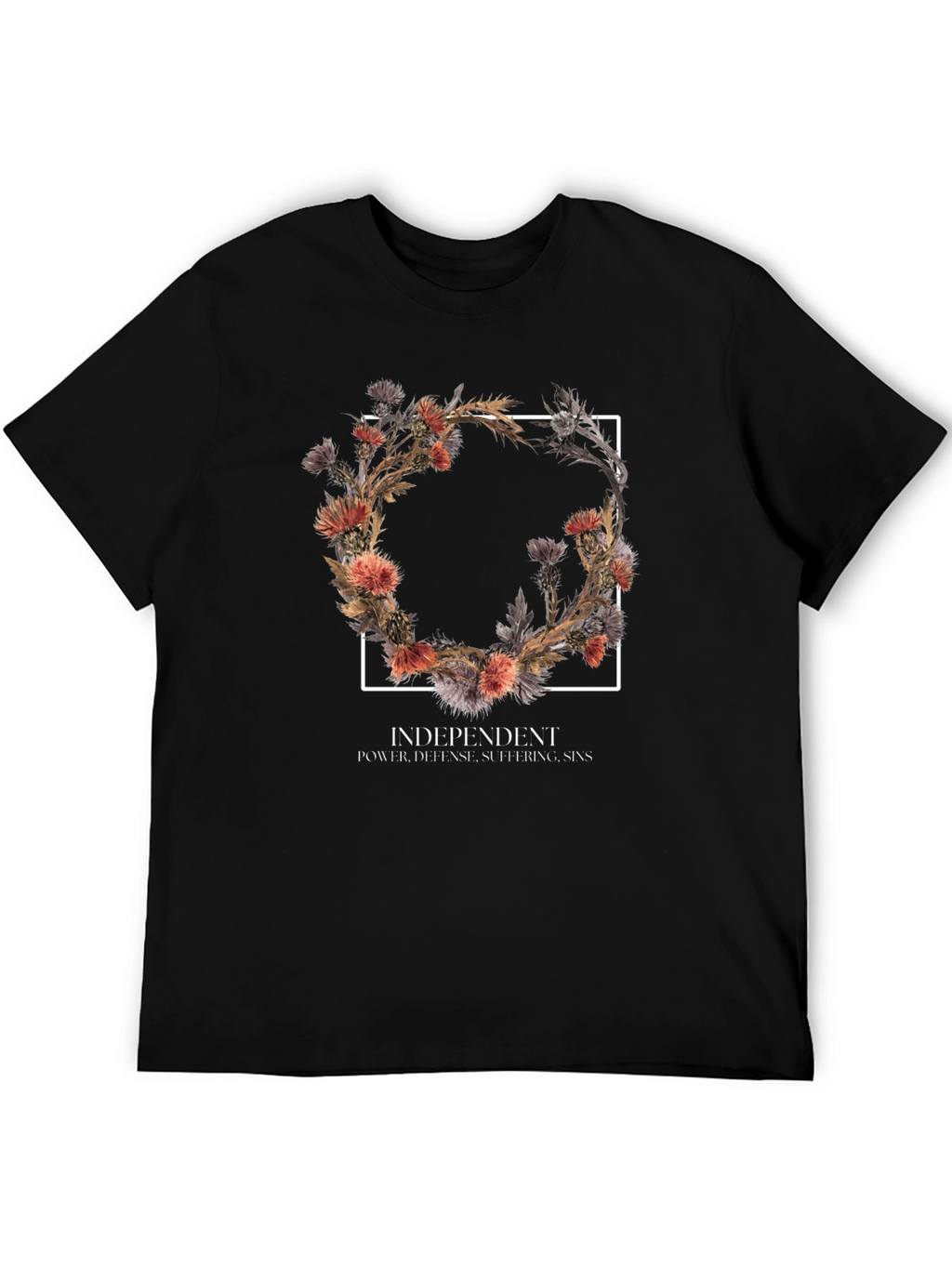 Floral Wreath Graphic Tee - Independent Style