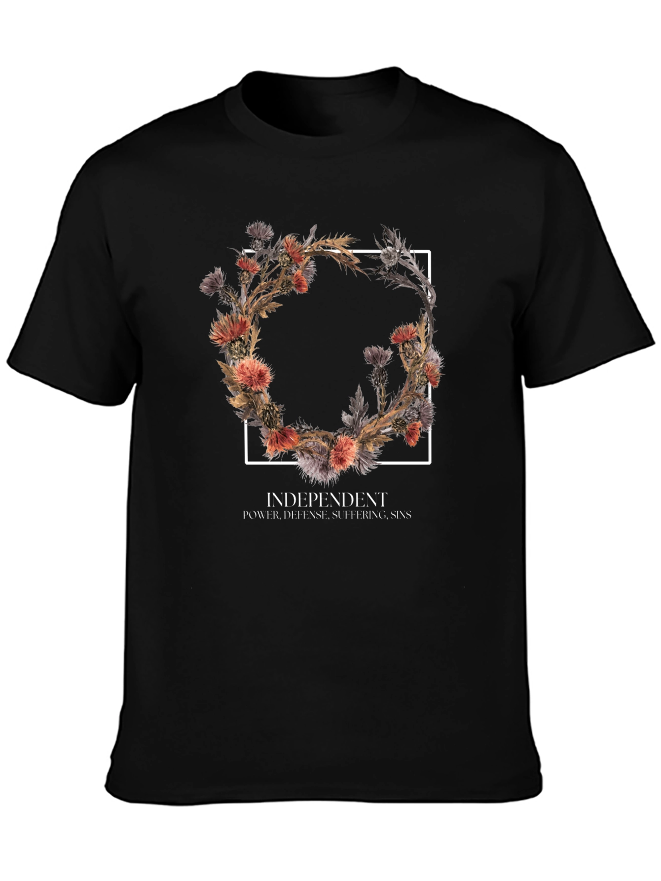 Floral Wreath Graphic Tee - Independent Style