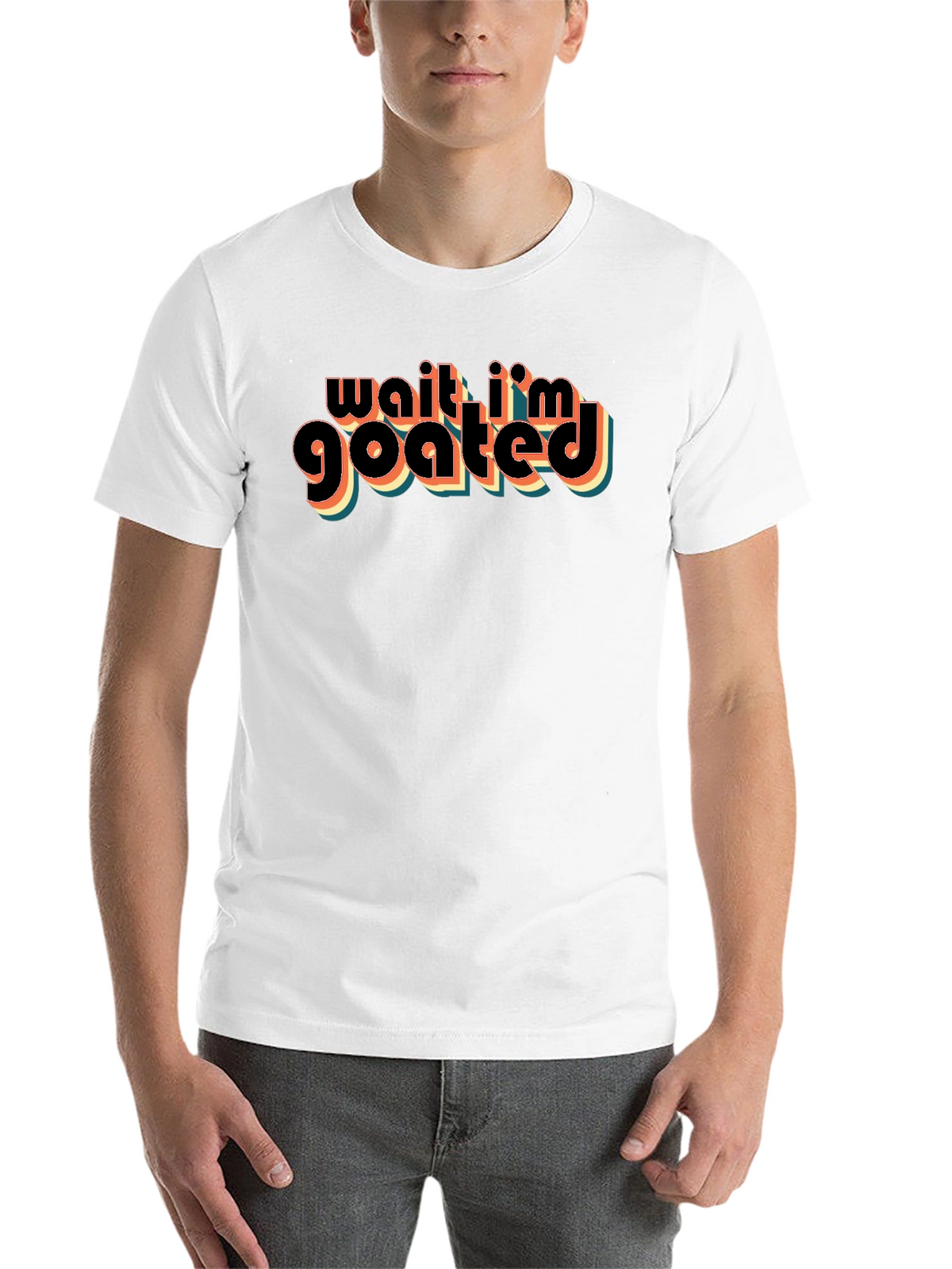 Wait Im GOATED Black Graphic T-Shirt