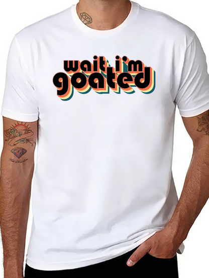 Wait Im GOATED Black Graphic T-Shirt