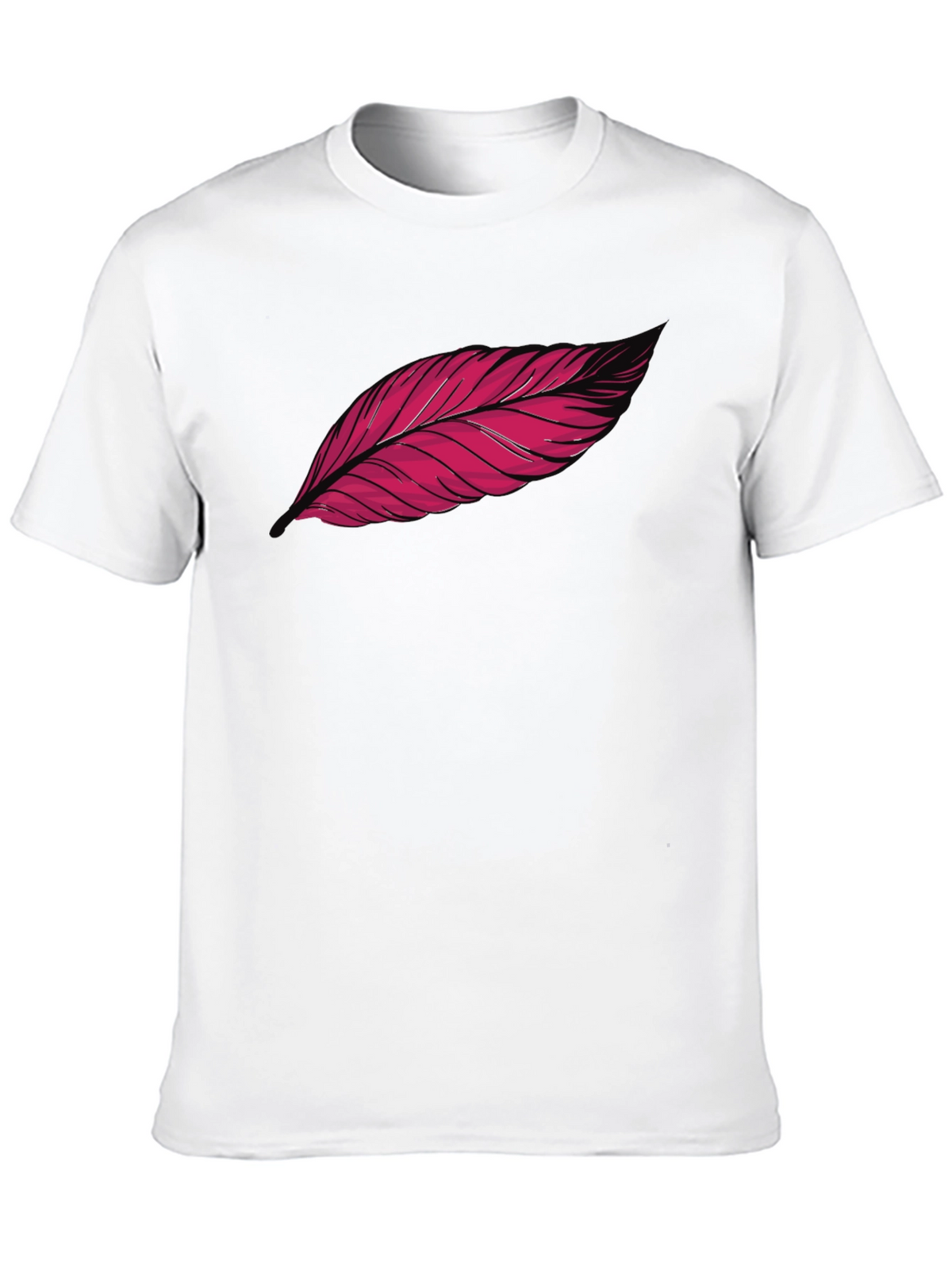 Feather Graphic Print Black T-Shirt
