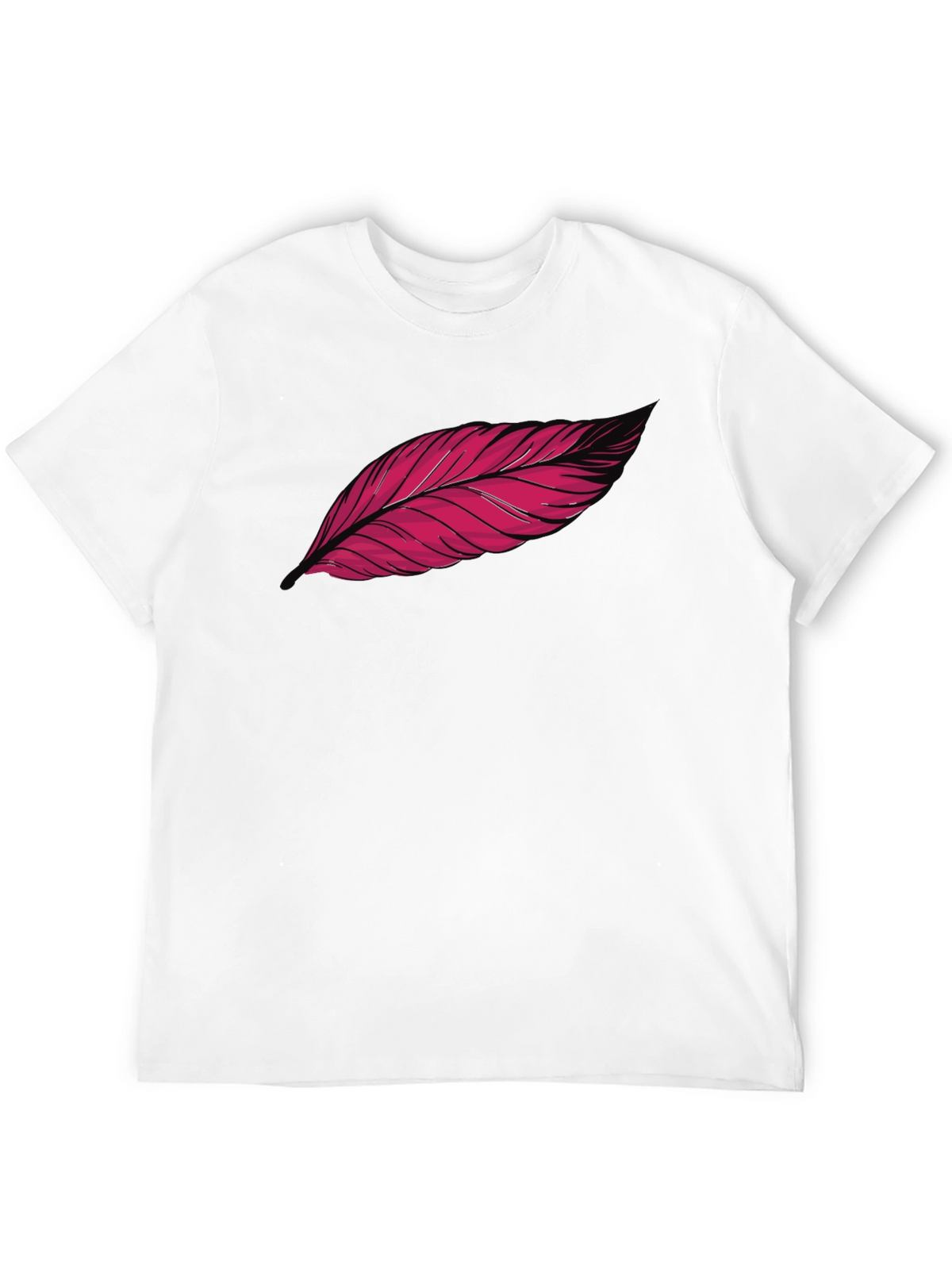 Feather Graphic Print Black T-Shirt