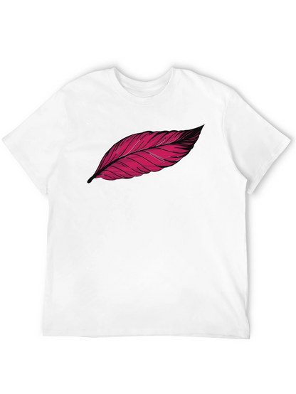 Feather Graphic Print Black T-Shirt