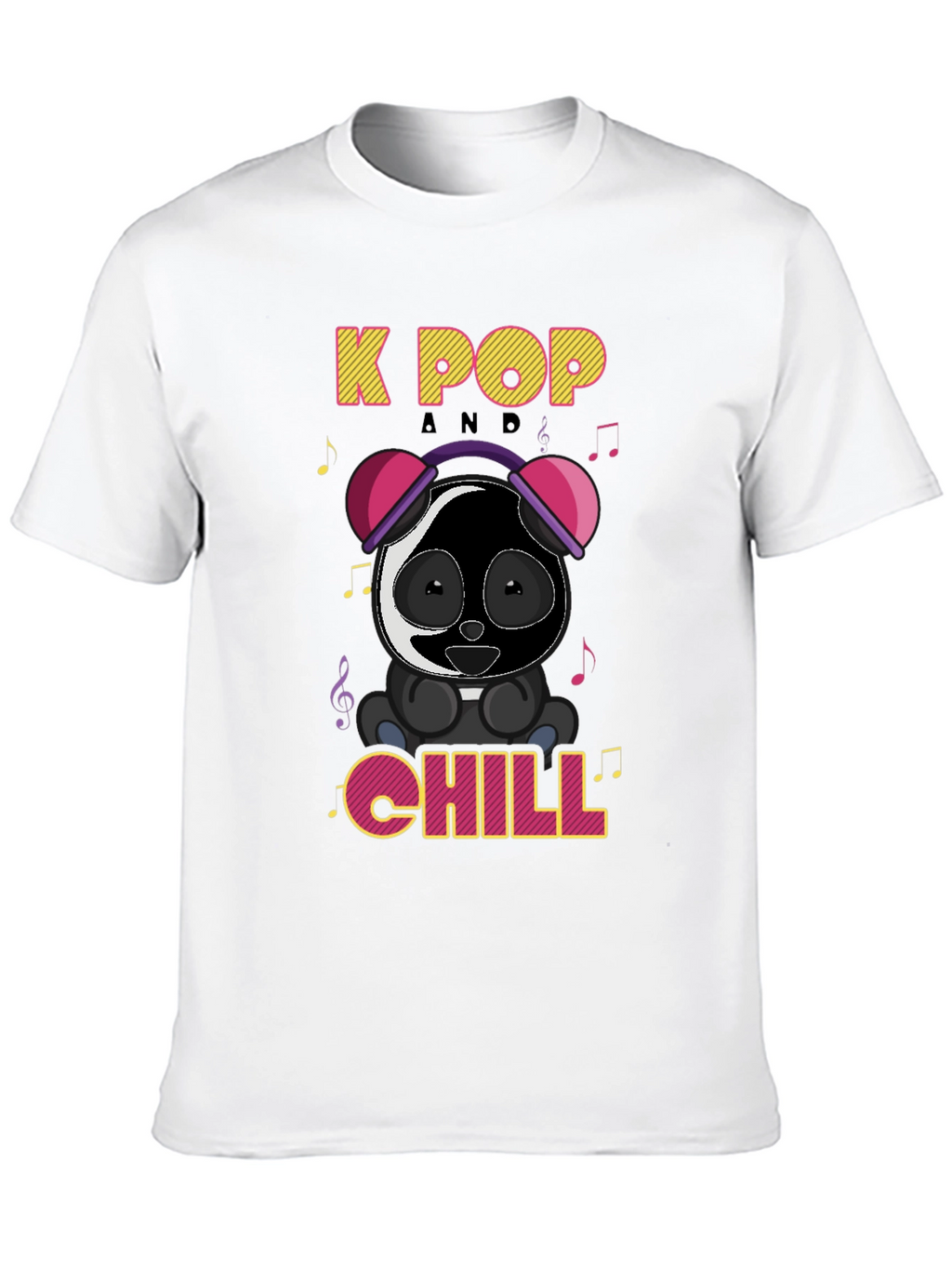 K-Pop Panda Chill Graphic T-Shirt
