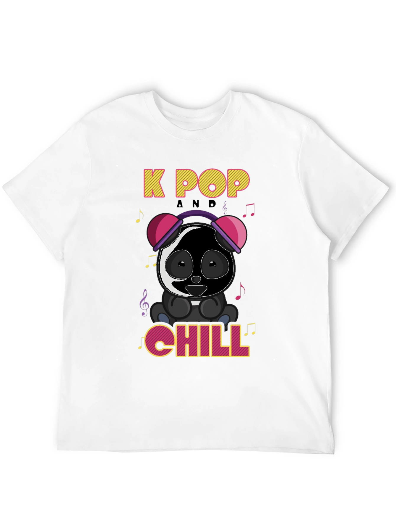 K-Pop Panda Chill Graphic T-Shirt