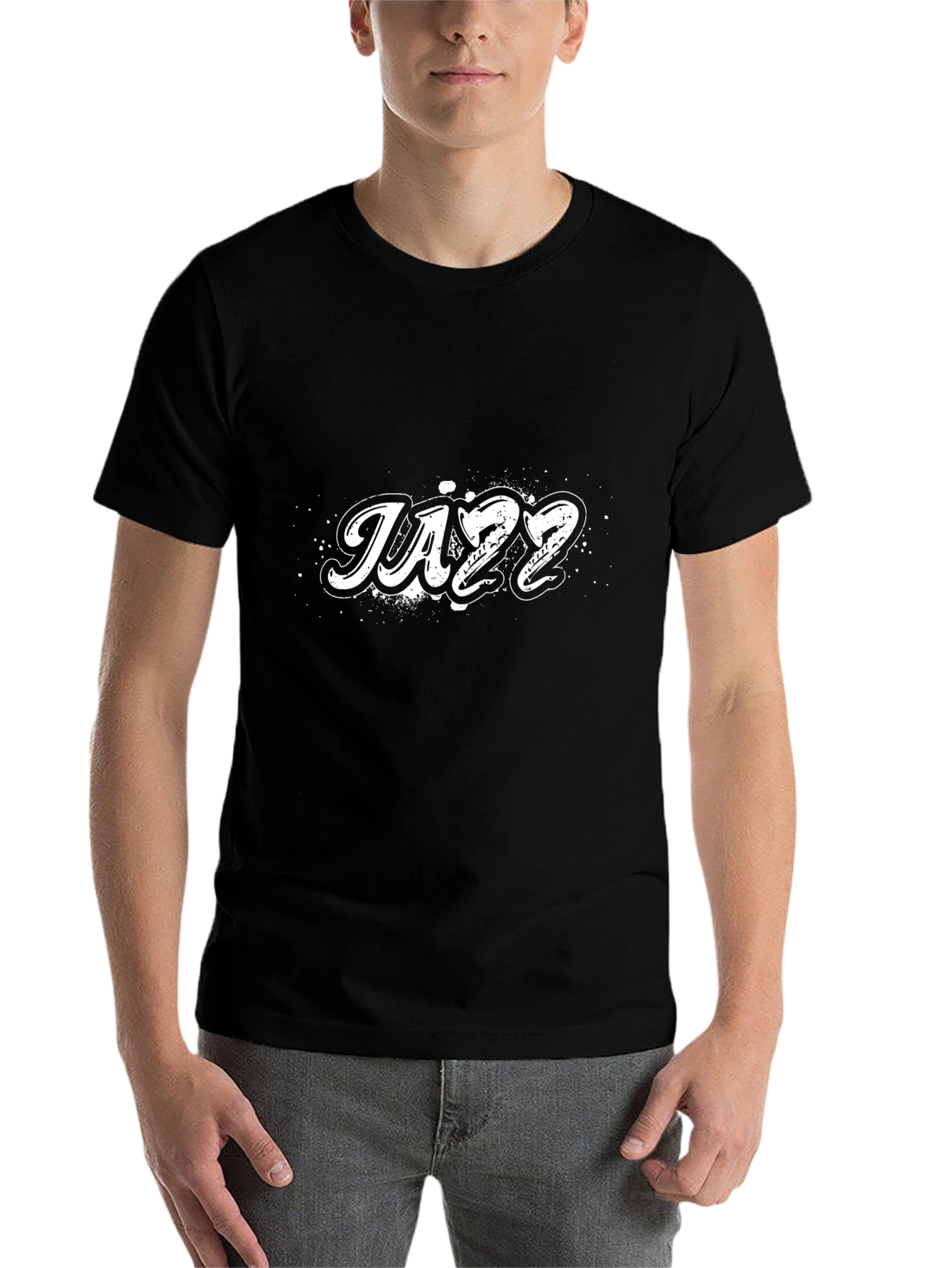 Jazz T-Shirt - Black Crew Neck Tee for Music Lovers