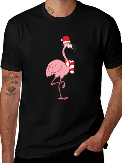 Festive Flamingo T-Shirt - Holiday Style