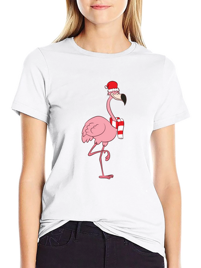 Festive Flamingo T-Shirt - Holiday Style