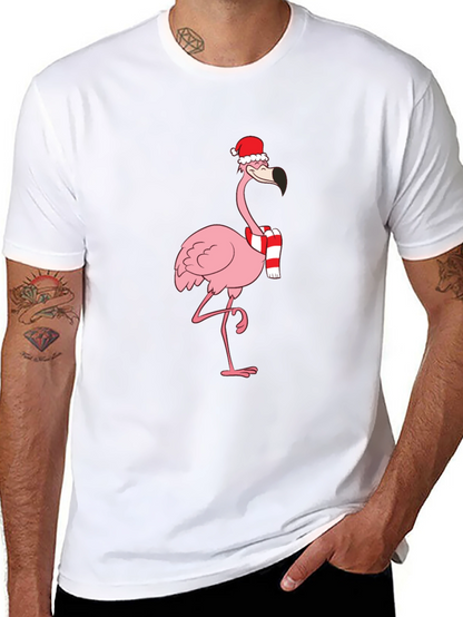 Festive Flamingo T-Shirt - Holiday Style