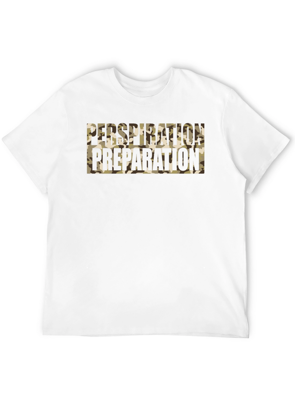 Perspiration Preparation Camo Graphic Tee