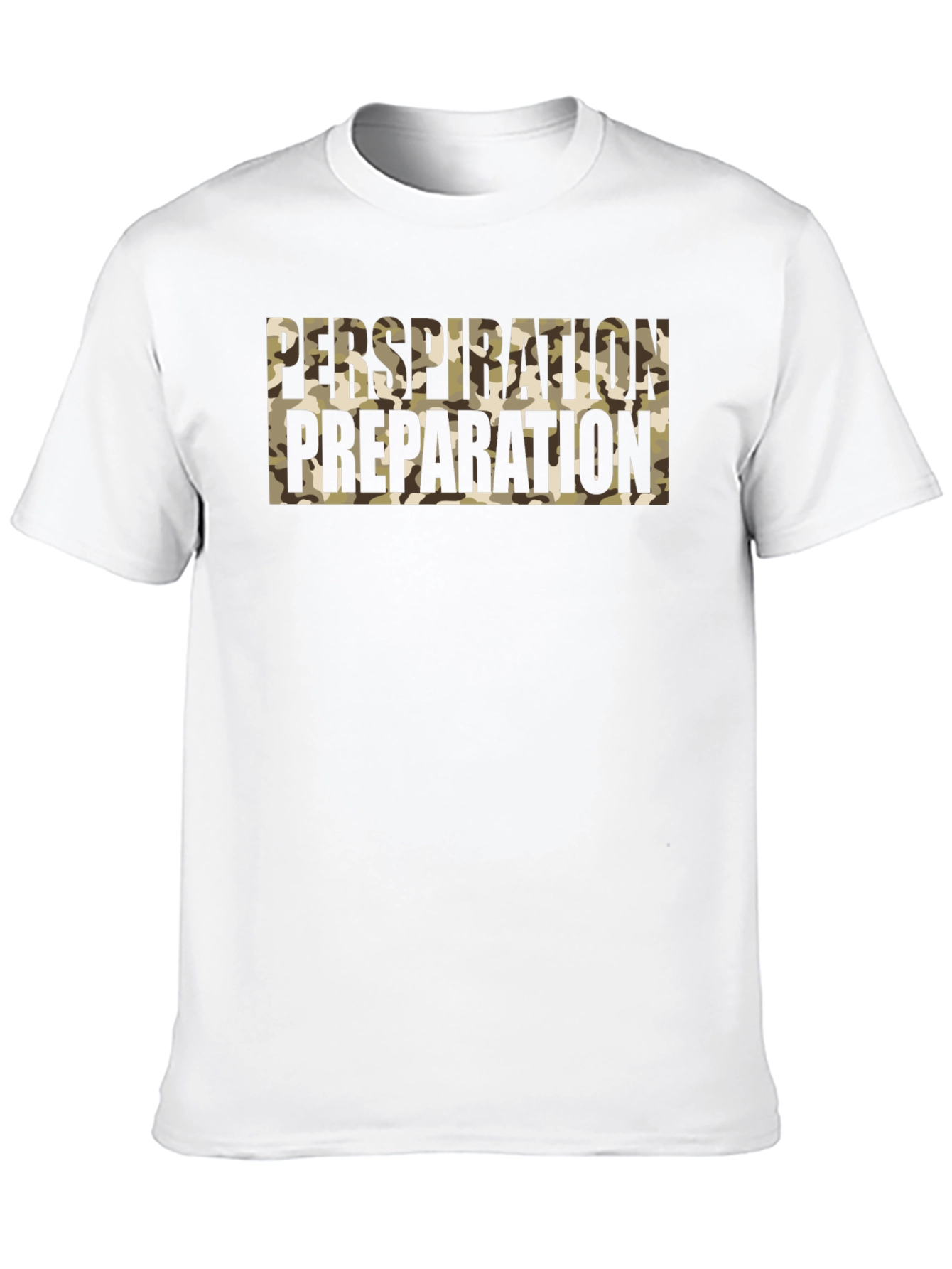 Perspiration Preparation Camo Graphic Tee