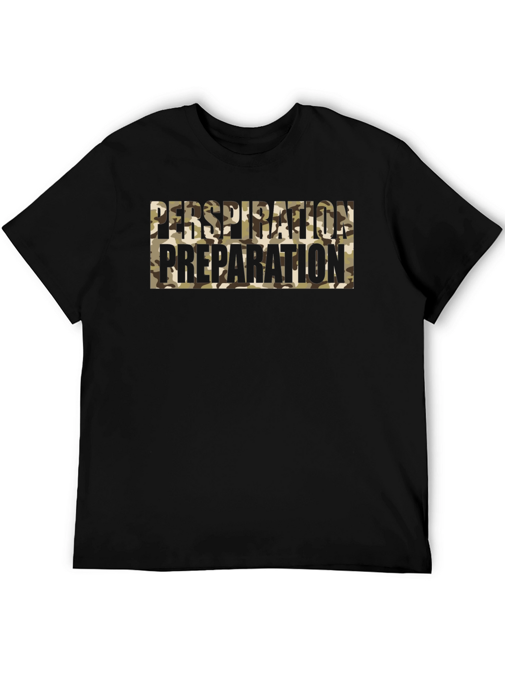Perspiration Preparation Camo Graphic Tee