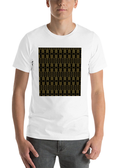 Geometric Patterned Black T-Shirt