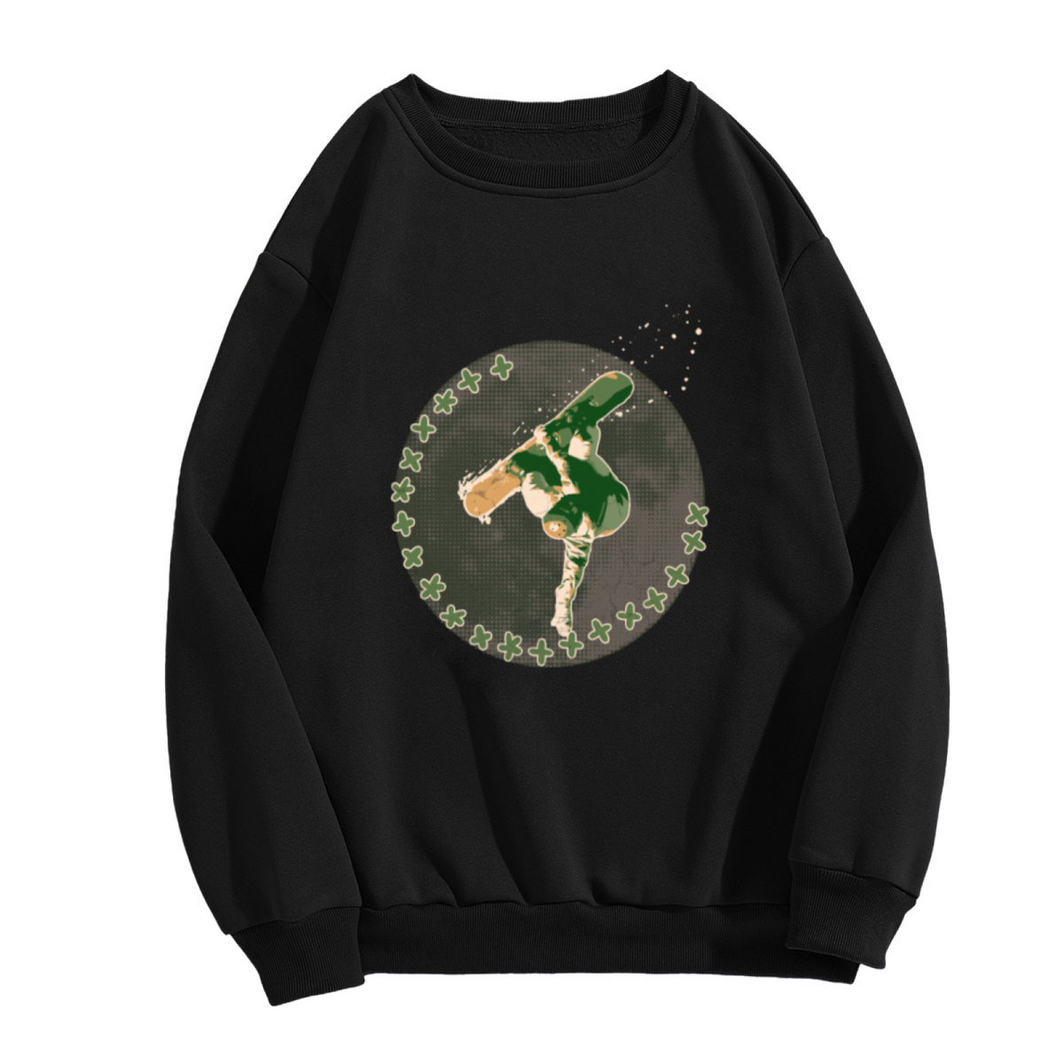 St Patrick's Day Dancing Shamrock Crewneck Sweatshirt, Lucky Clover Beer Splash Pullover, Irish Pride Gift