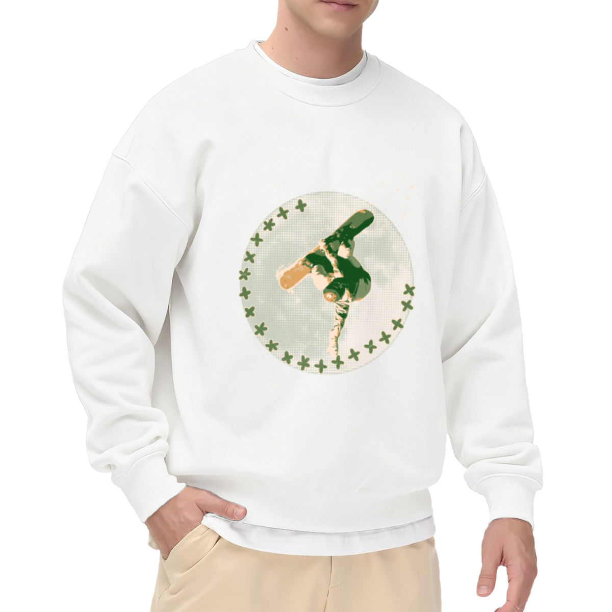 St Patrick's Day Dancing Shamrock Crewneck Sweatshirt, Lucky Clover Beer Splash Pullover, Irish Pride Gift