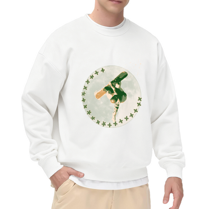St Patrick's Day Dancing Shamrock Crewneck Sweatshirt, Lucky Clover Beer Splash Pullover, Irish Pride Gift
