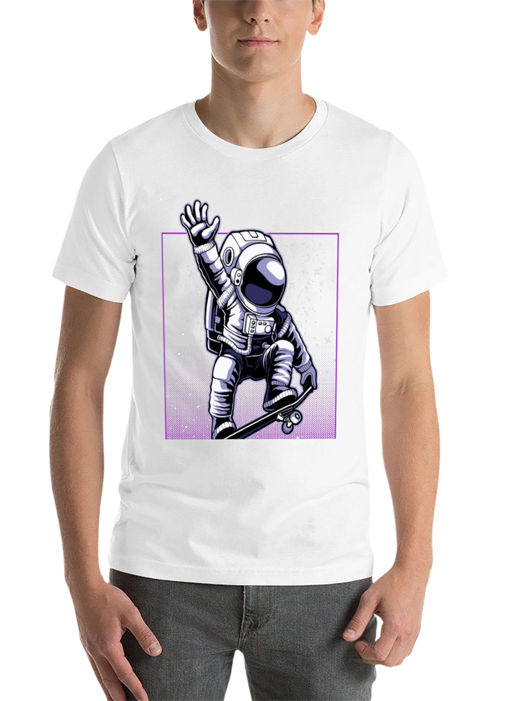 Skateboarding Astronaut Graphic Tee