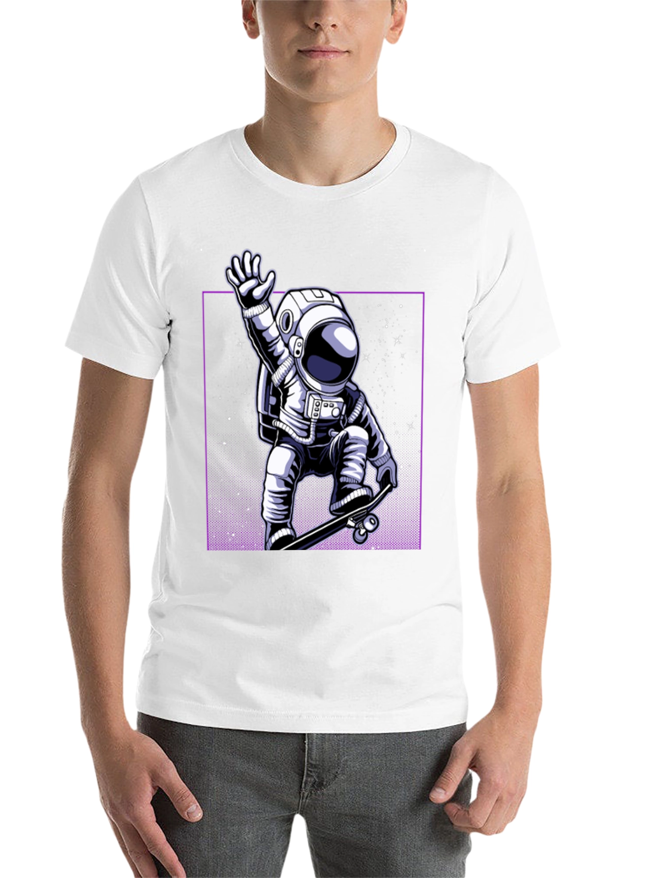 Skateboarding Astronaut Graphic Tee