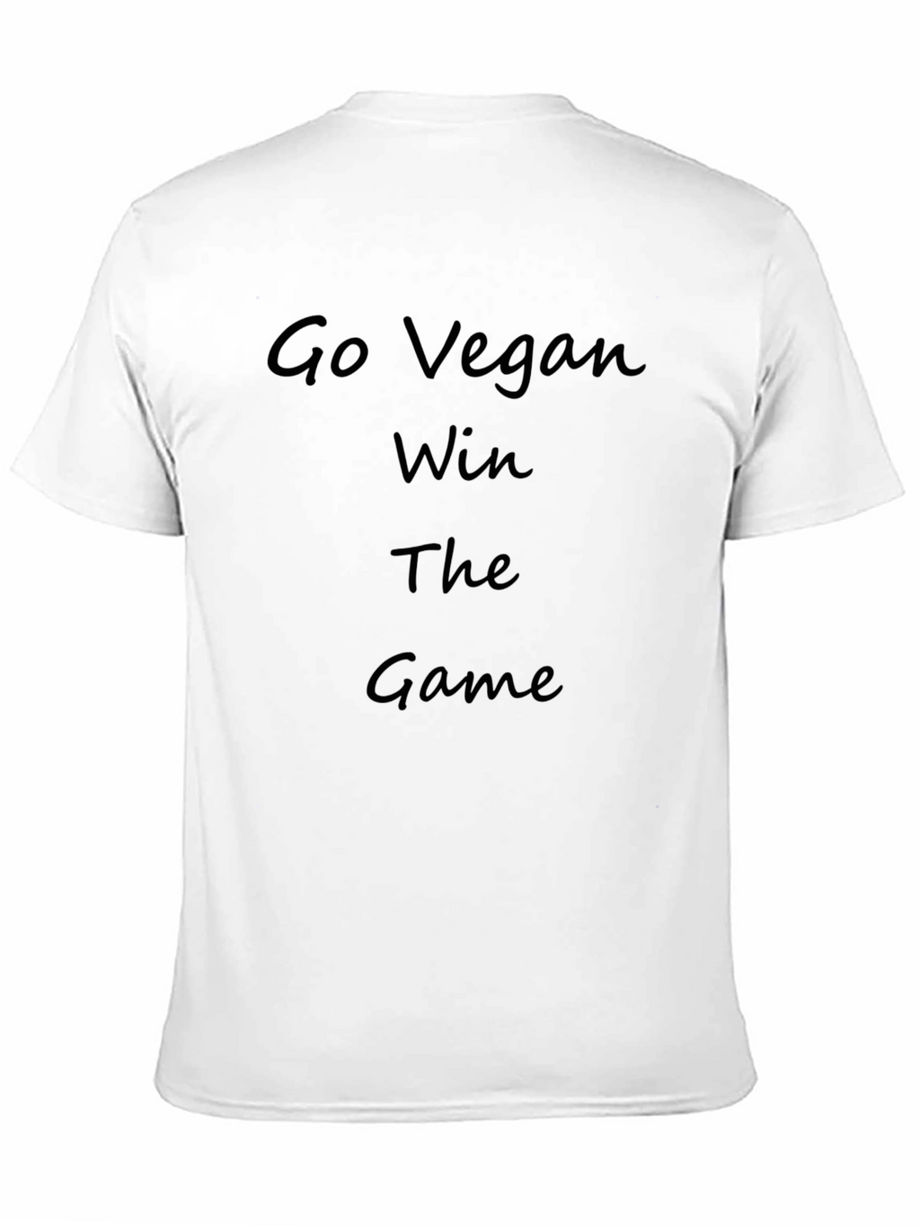 Go Vegan Win the Game Black Tee