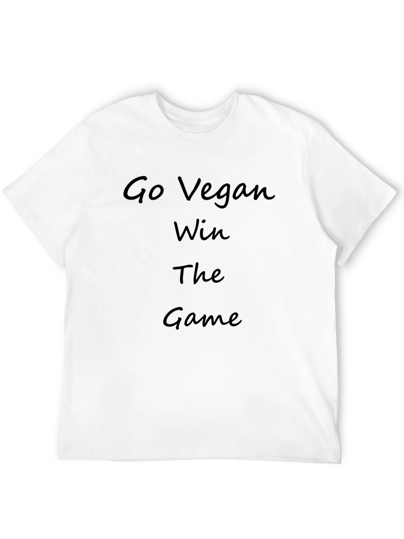 Go Vegan Win the Game Black Tee