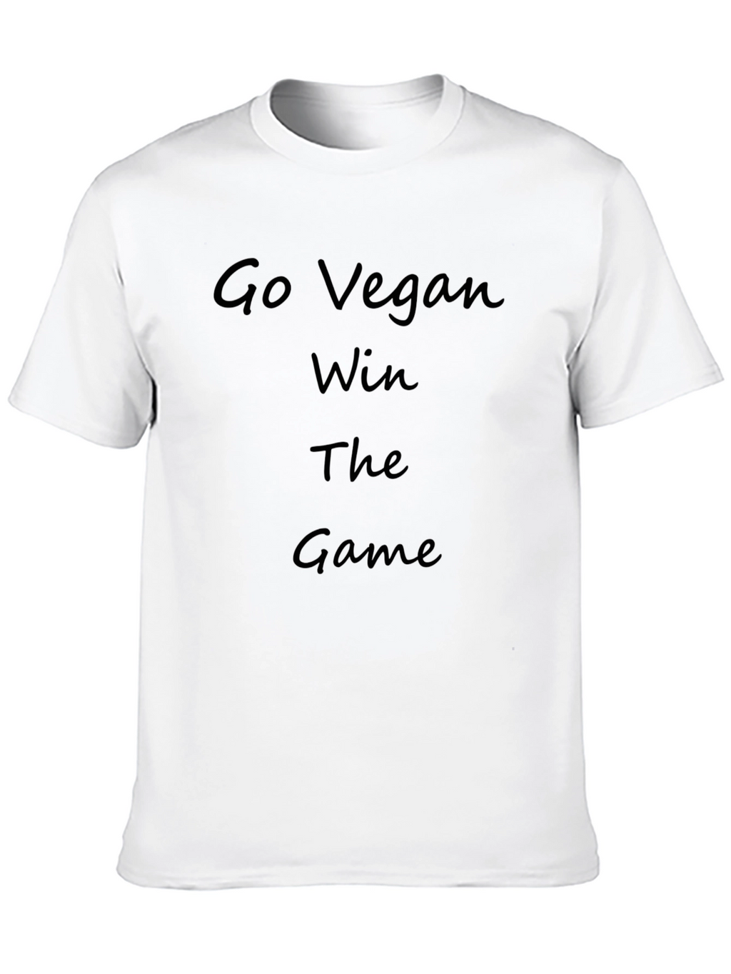 Go Vegan Win the Game Black Tee