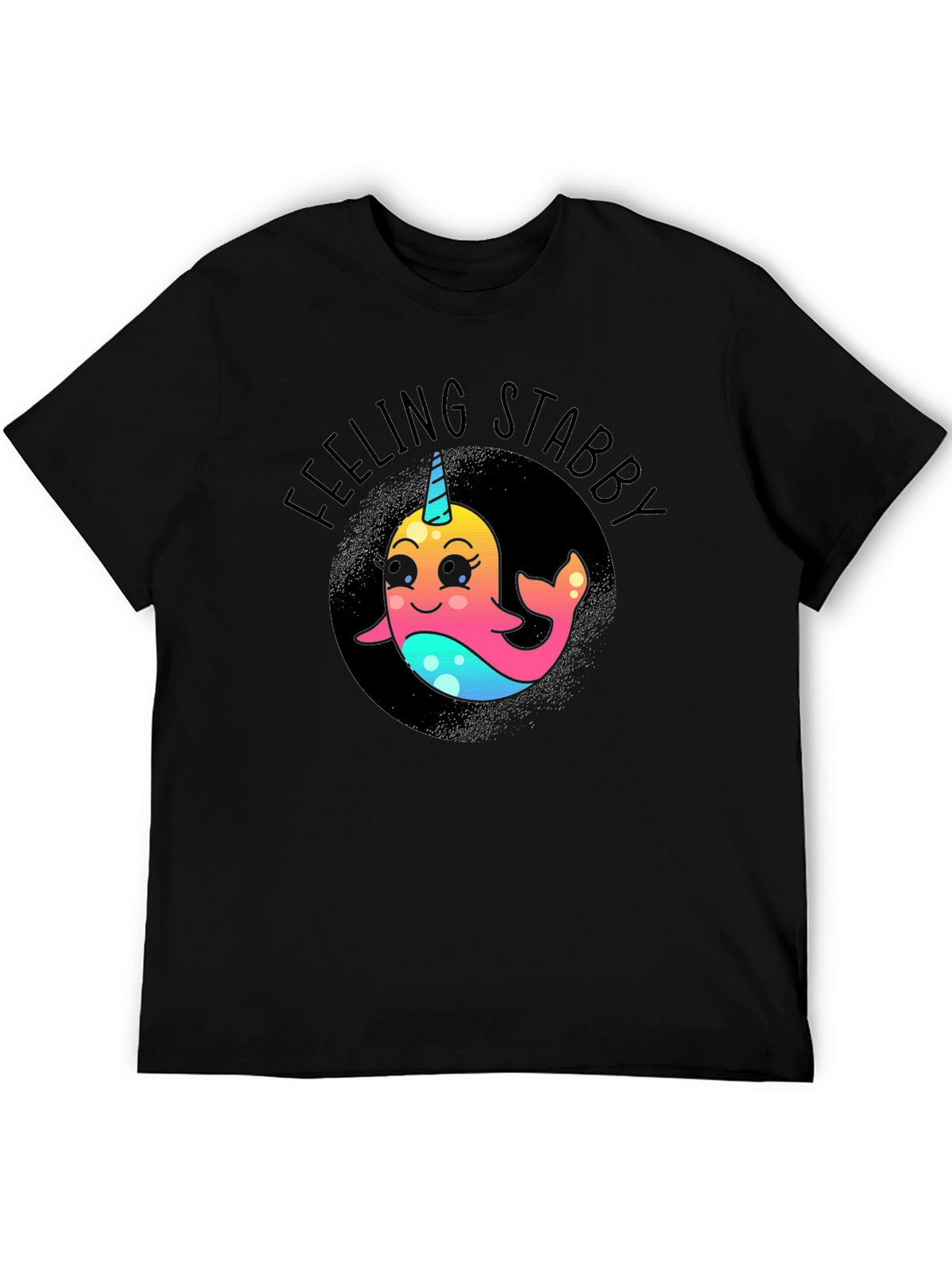 Feeling Stabby Narwhal T-Shirt - Black
