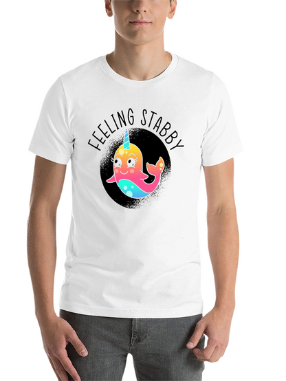 Feeling Stabby Narwhal T-Shirt - Black