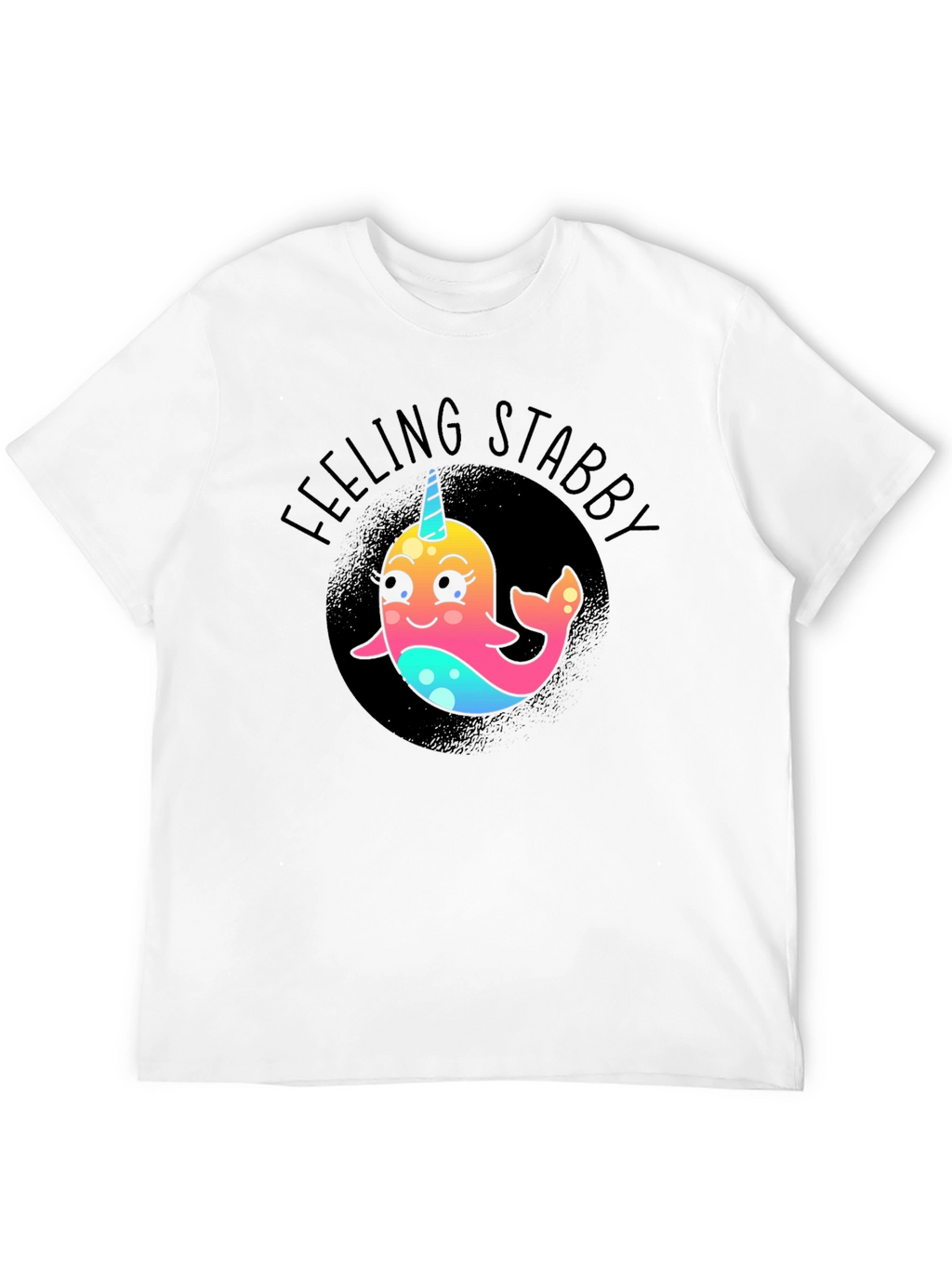 Feeling Stabby Narwhal T-Shirt - Black
