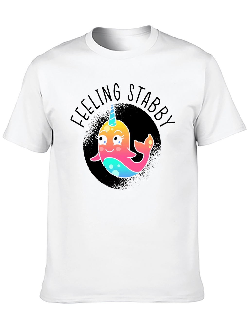 Feeling Stabby Narwhal T-Shirt - Black