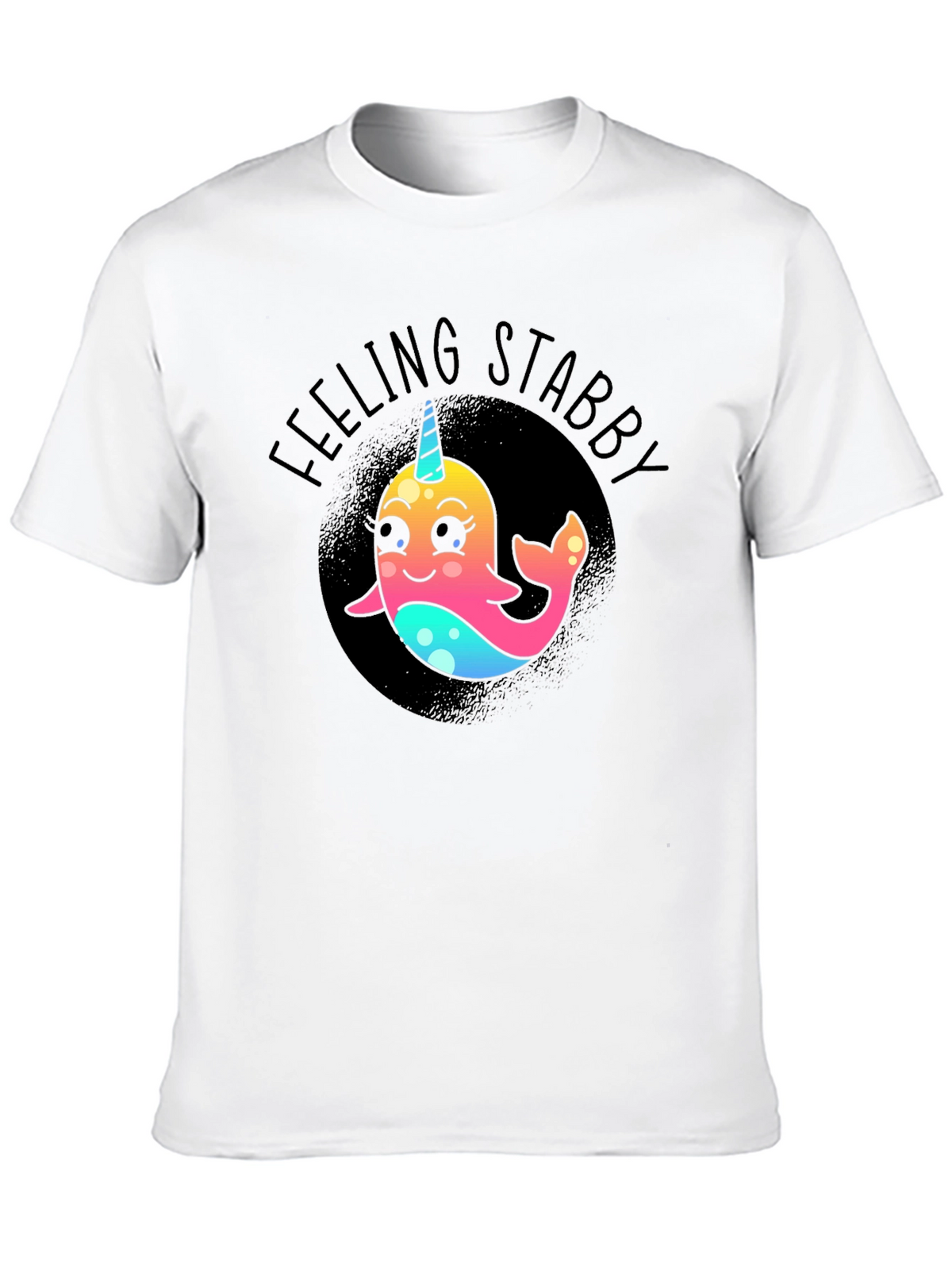 Feeling Stabby Narwhal T-Shirt - Black