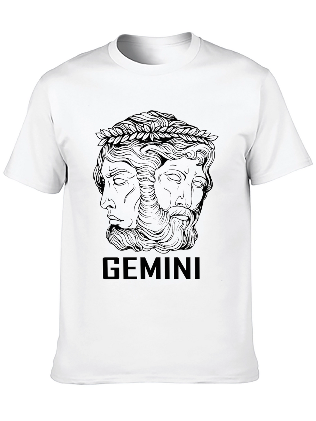 Gemini Zodiac Graphic T-Shirt - Black