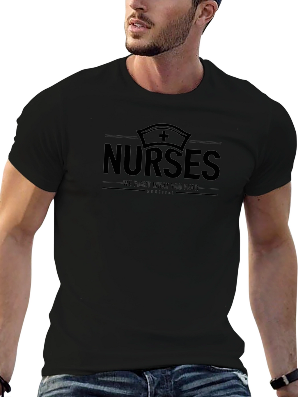 Nurses Fight What You Fear T-Shirt - Black