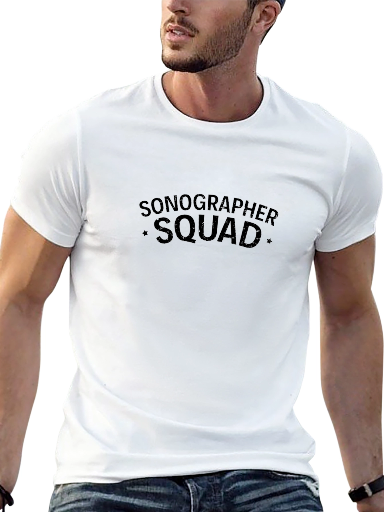 Sonographer Squad T-Shirt - Comfortable Black Tee
