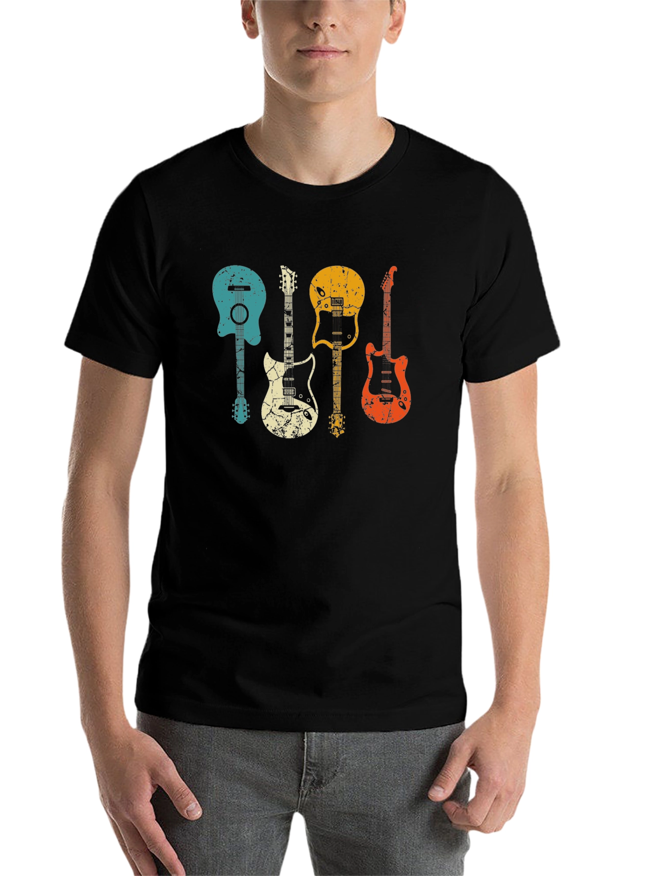Vintage Guitar T-Shirt - Rock Music Tee